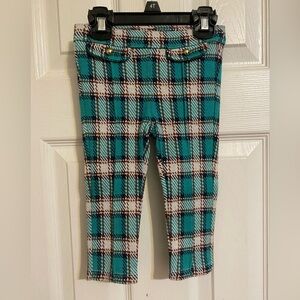 NWT Janie and Jack Teal Plaid Ponte
Pants